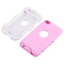 White/ Pink Hybrid Case for Apple® iPod Touch 4th Generation