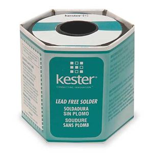 Kester Solder 81 6000 6534 Solid Wire Solder Kit, w/2 Oz Flux/Brush