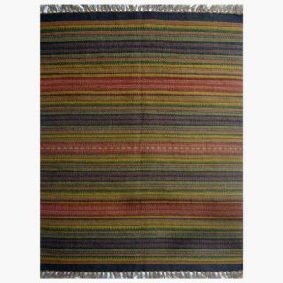 Multicolored Striped Hand Woven Rug Today: $214.99 Sale: $193.49 Save