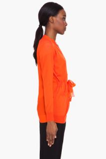 3.1 Phillip Lim Orange Silk Sash Cardigan for women