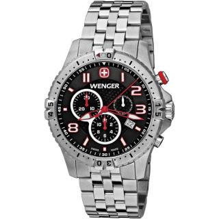 Wenger Mens Squadron Chrono Black Dial Watch Today $434.99