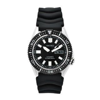 Seiko Mens SKZ327 Divers Black Rubber Automatic Black Dial Watch