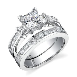 18k 2 7/8ct TDW Certified Diamond Bridal Ring Set Today $8,599.99