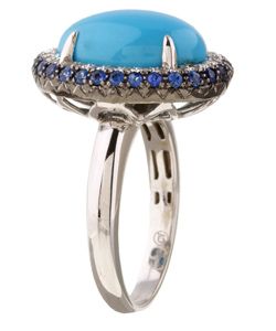 Encore by Le Vian 14k Gold Turquoise and Sapphire Ring