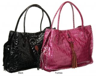 Carla Mancini Patent Leather Tote Bag