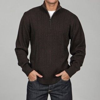 Oscar De La Renta Mens 1/4 Zip Sherpa lined Sweater