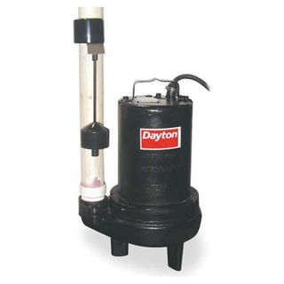 Dayton 4LB99 Pump, Sewage, 1 HP