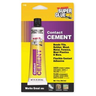 Super Glue T CC48 Contact Cement, Acrylic, 1 Oz Tube, Clear