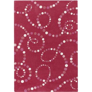 Hand tufted Spiral Red Rug (410 x 7)