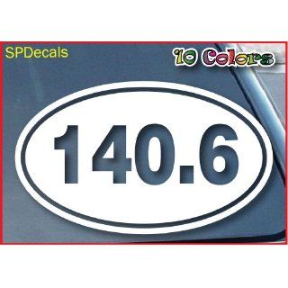 Ironman Triathlon 140.6 Oval Car Window Vinyl Decal Sticker 8 Wide