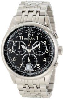 Invicta Mens 10748 Vintage Chronograph Black Dial Watch Watches