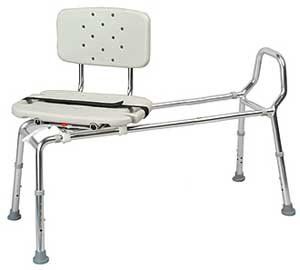 Snap N Save Extra Long Sliding Transfer Bench with Swivel
