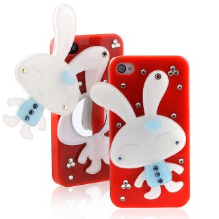 Red Rabbit Mirror Snap on Case for Apple iPhone 4/ 4S