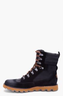 Sorel Black Leather Mad Muk Luk Boots for men
