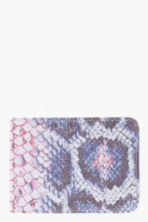 Maison Martin Margiela Indigo Python Printed Suede Wallet for men