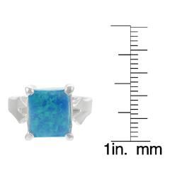 Tressa Sterling Silver Blue Opal Ring