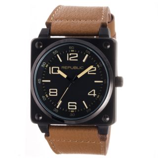 Republic Mens Leather Strap Aviation Watch Today $64.99 5.0 (1