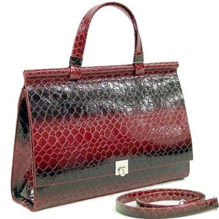 Dasein Patent Alligator Skin Embossed Leatherette Briefcase Today $40