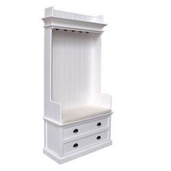 Interior White Hall Bench and Coat Hanger