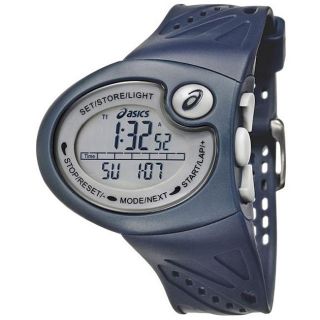 Asics Mens Active Running Blue Rubber Strap Watch Today $33.99