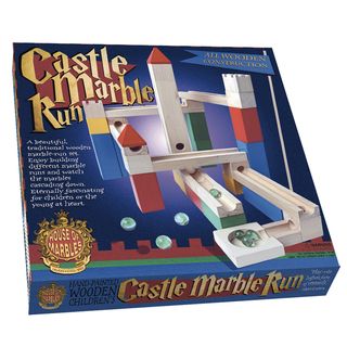 Wooden Castle Marble Run Game
