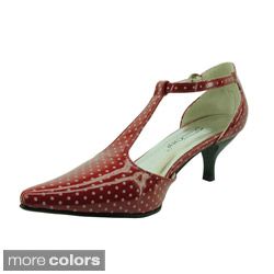 DimeCity Womens Retro Vivian Polka dot Pointed Toe Heels Today: $44