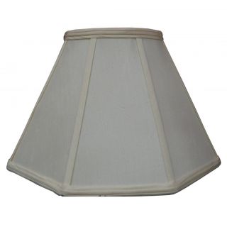 White Fabric Square Cut Bell Shade with Piping Today $28.49