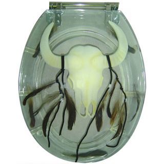 Decorative Polyresin Toilet Seat with Steer Head Skull Today $41.49 4