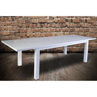 Table à manger extensible Astro blanc laqué 180cm à 240 cm   Table