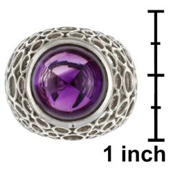 Sterling Silver Amethyst Cabochon Ring