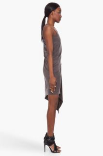 Helmut Lang Dark Grey Shale Jersey Dress for women
