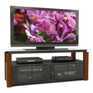 Sonax BL 6600 Berlin 60 inch TV Bench with Solid Wood Uprights See