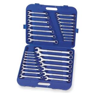 Westward 4YR25 Combo Wrench Set, 1/4 1 1/8in, 7 24mm, 32Pc