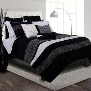 Onyx King size 11 piece Bed in a Bag with Sheet Set
