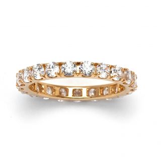 yellow gold cubic zirconia eternity band msrp $ 485 00 sale $ 183 59