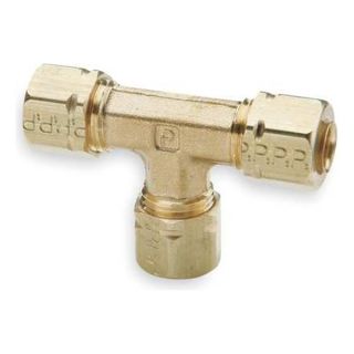 Parker 164CA 6 6 4 Union Tee, Brass, 3/8 x 3/8 x 1/4 In, PK 10