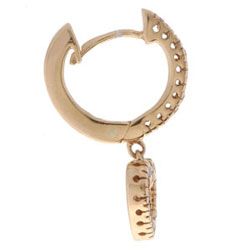 14k Gold 1/2ct TDW Diamond Heart Dangle Earrings (K, SI1 SI2