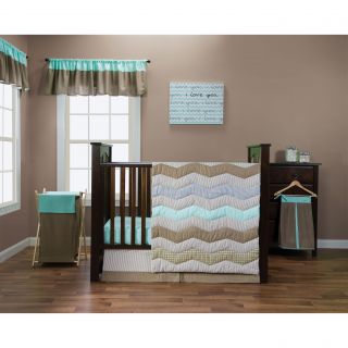 Trend Lab Cocoa Mint Collection 5 piece Crib Bedding Set Today: $89.99