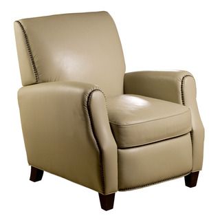 Dover Pearlized Oyster Leather Recliner