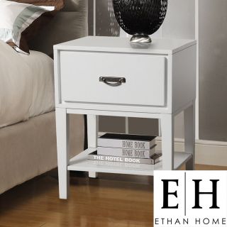 ETHAN HOME Neo Rectangle White Accent Table Nightstand Today $157.99