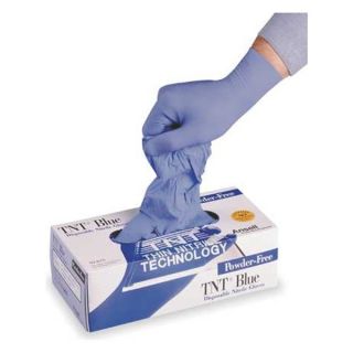 Ansell 92 675 Disposable Gloves, Nitrile, L, Blue, PK100